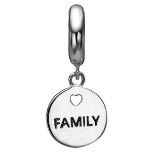 Christina Collect - HAPPY FAMILY sølv charm til læderarmbånd